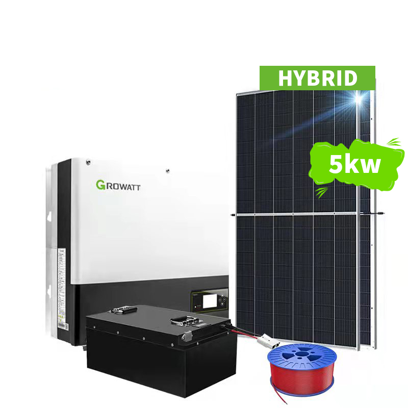 Sistema ad energia solare ibrido 5KW per uso residenziale Set completo - Koodsun