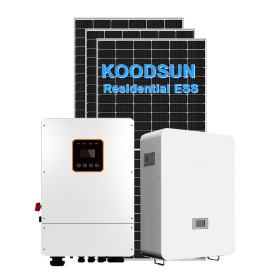 Sistema solare ibrido 10KW-50KW per stoccaggio domestico ad alta tensione con inverter ad alta tensione e batteria al litio - Koodsun
